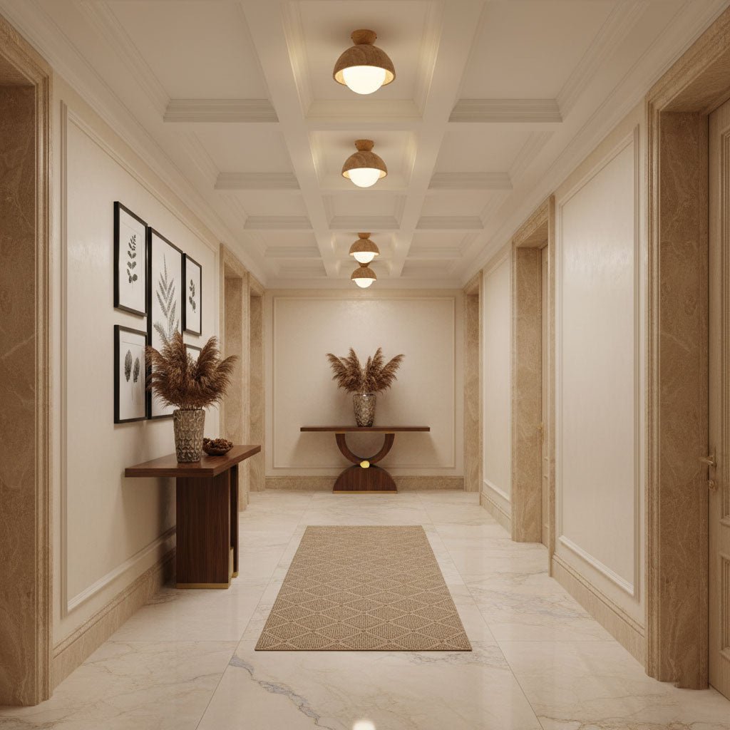 Flore Travertine Bud Ceiling Light