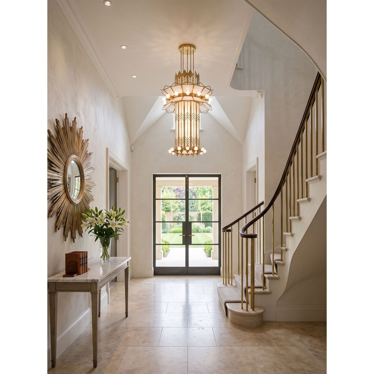 Rayonne Art Deco Pendant Chandelier