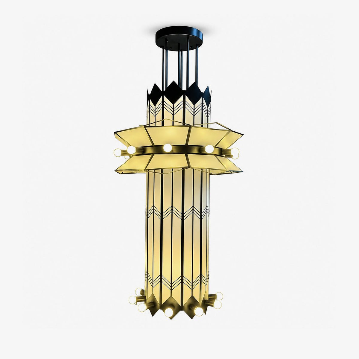 Rayonne Art Deco Pendant Chandelier