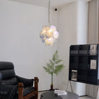 Aqua Blue Glass Chandelier