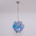 Aqua Blue Glass Chandelier