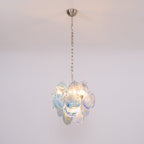 Aqua Blue Glass Chandelier