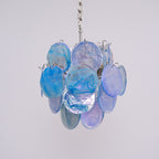 Aqua Blue Glass Chandelier