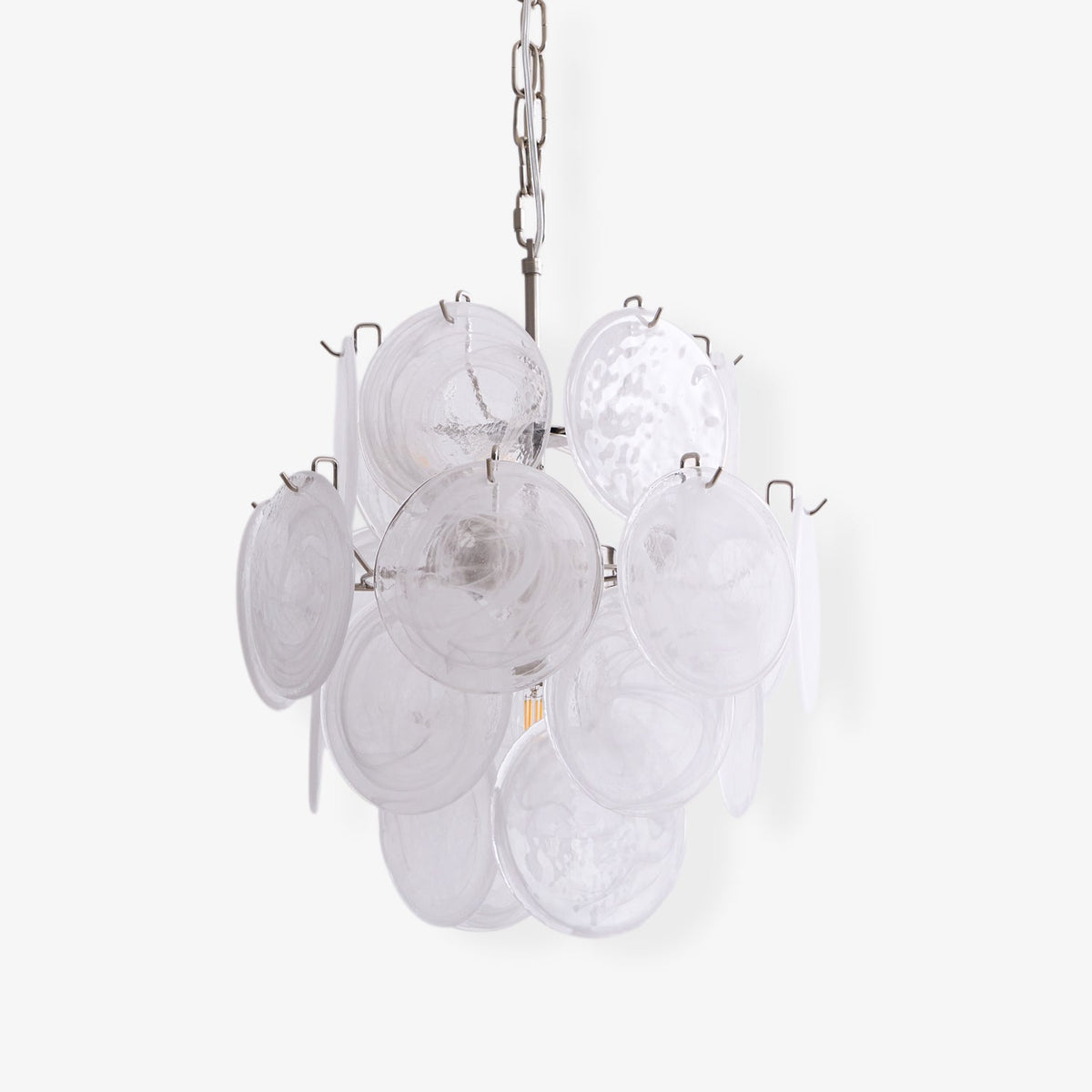 Aqua White Glass Chandelier