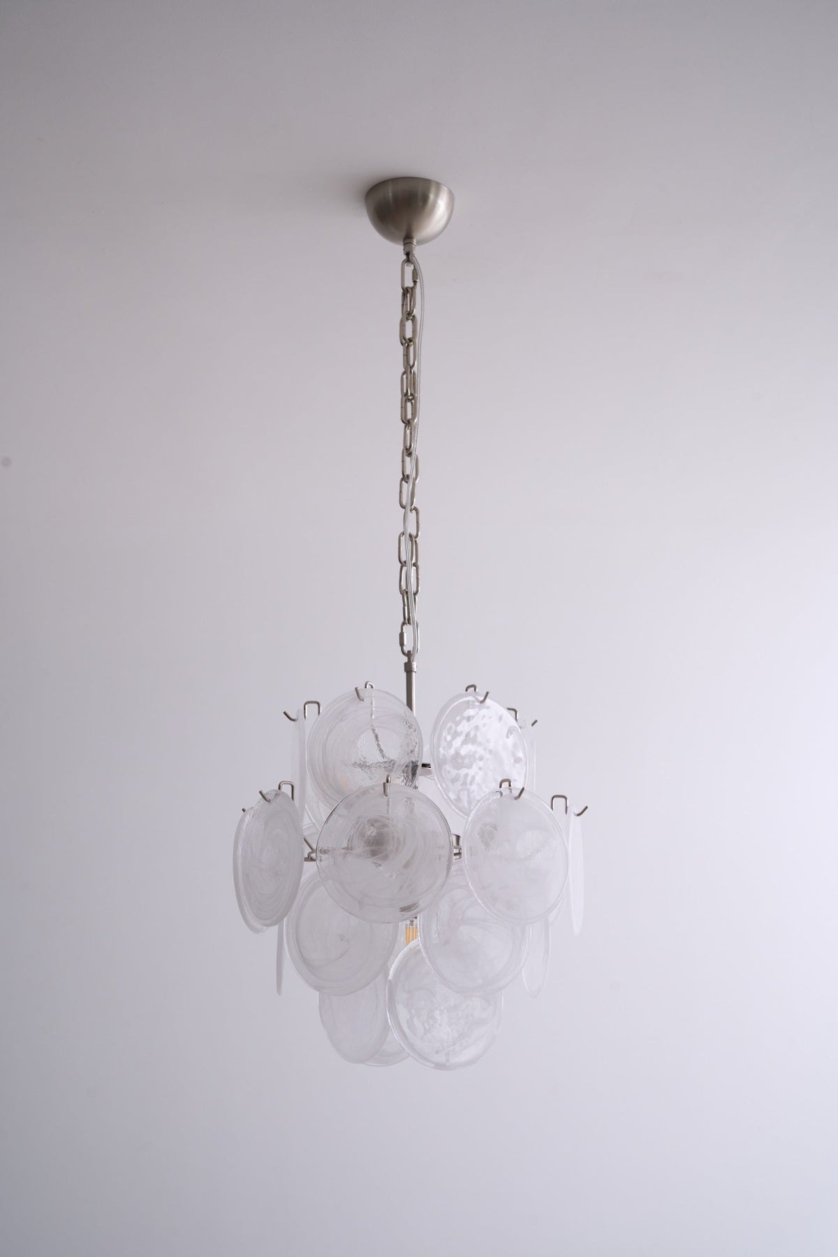 Aqua White Glass Chandelier