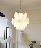 Aqua White Glass Chandelier