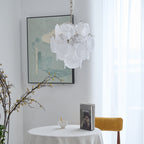 Aqua White Glass Chandelier