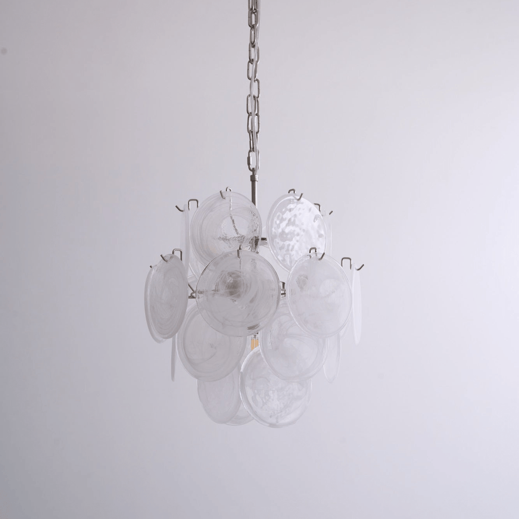 Aqua White Glass Chandelier