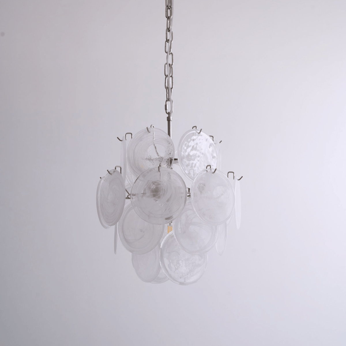 Aqua White Glass Chandelier