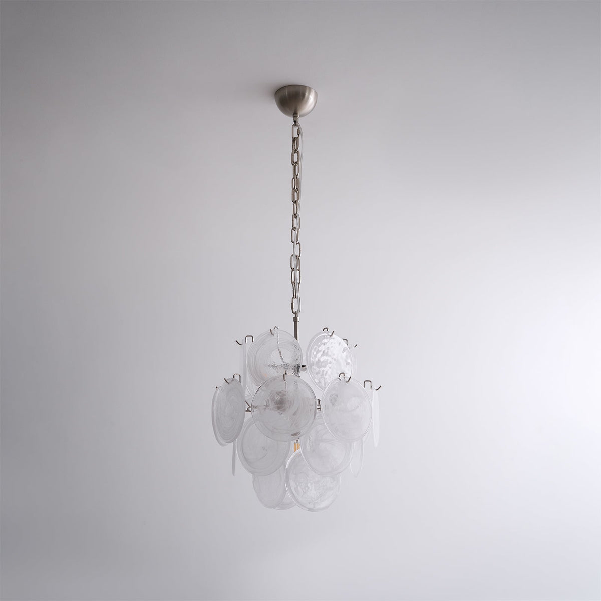 Aqua White Glass Chandelier