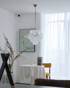 Aqua White Glass Chandelier