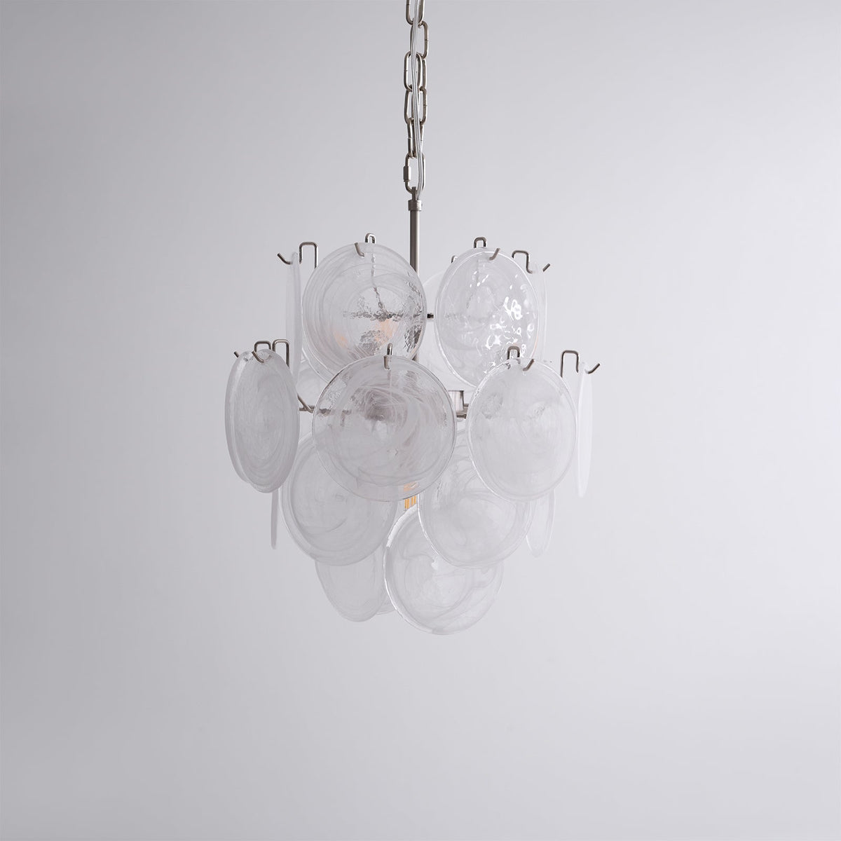 Aqua White Glass Chandelier
