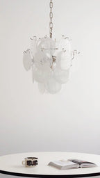 Aqua White Glass Chandelier