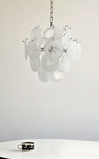 Aqua White Glass Chandelier