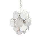 Aqua White Glass Chandelier