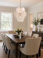 Aqua White Glass Chandelier