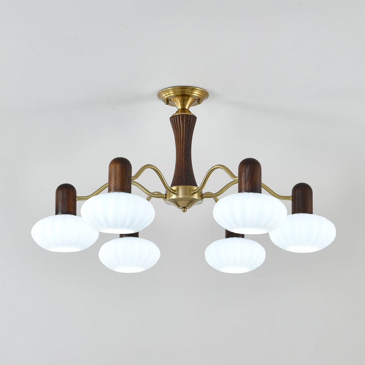 Walnut Color Embrace Chandelier