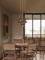 Wood Pumpkin Cluster Chandelier