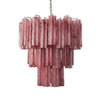 Pink Glass Tubes Chandelier
