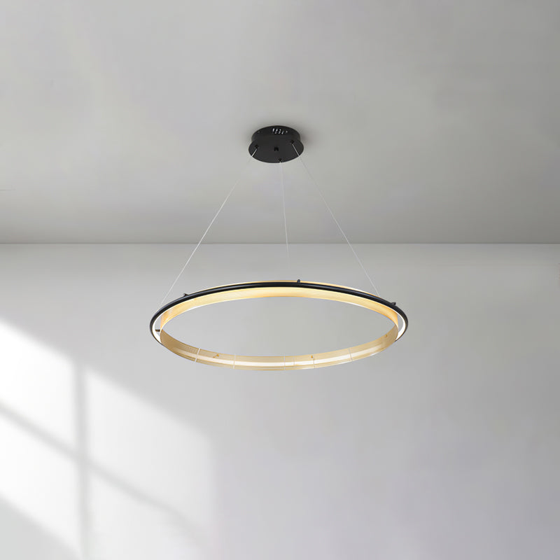 ∅ 23.6″ x H 2.2″ / Black & Gold / Warm Light