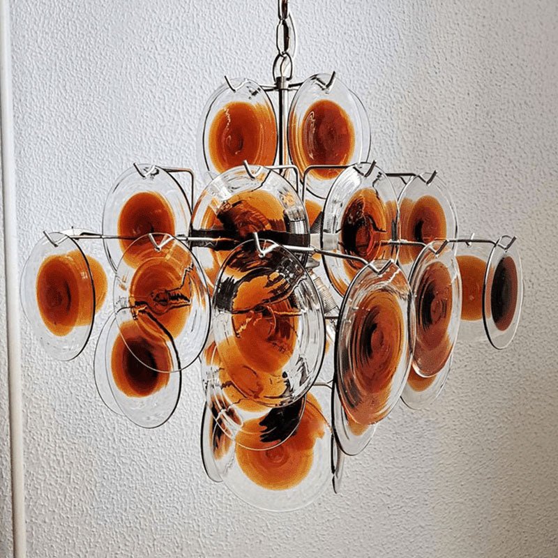 Vintage Murano-Style Glass Chandelier