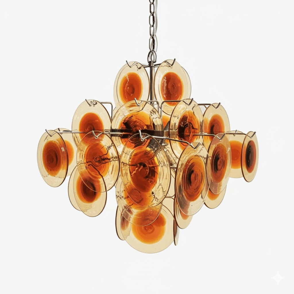 Vintage Murano-Style Glass Chandelier