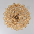 Amber Petal Glass Ceiling Lamp