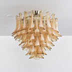 Amber Petal Glass Ceiling Lamp