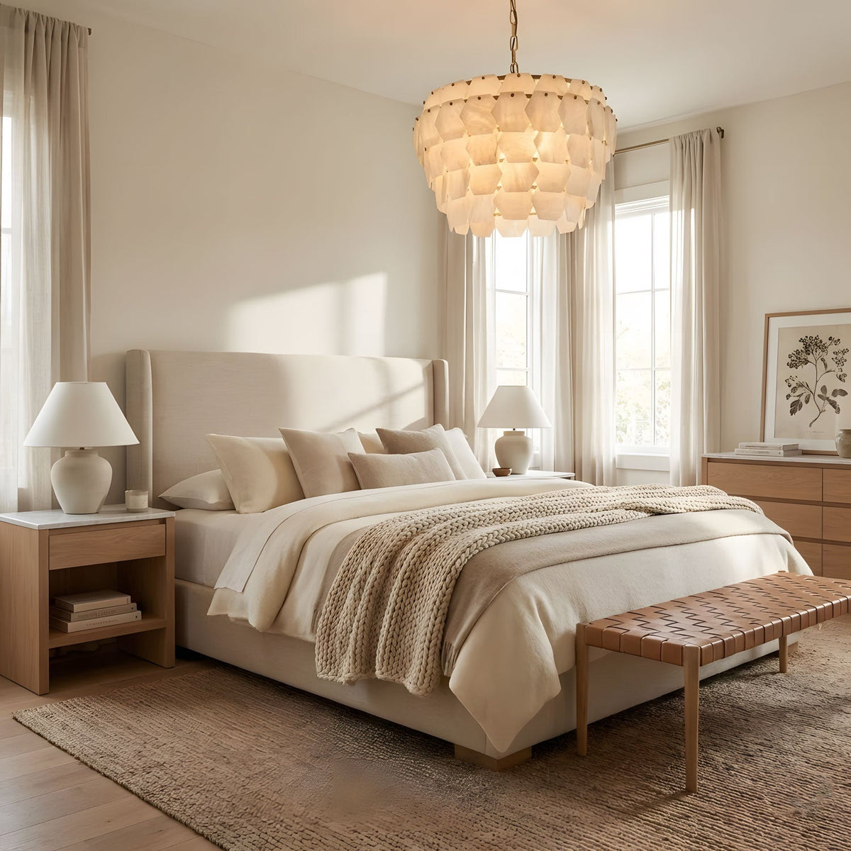 Hexa Cloud Alabaster Pendant Light