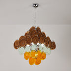 Retro Glass Disc Chandelier