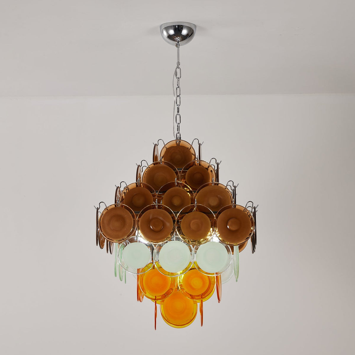 Retro Glass Disc Chandelier