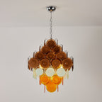 Retro Glass Disc Chandelier