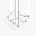 Ethereal Wave Alabaster Chandelier