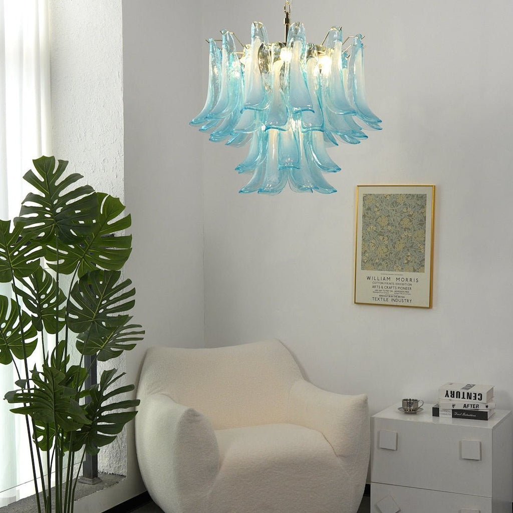 Azure Drift Glass Chandelier