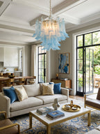 Azure Drift Glass Chandelier