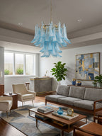 Azure Drift Glass Chandelier