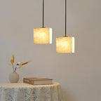 Square Alabaster Staircase Chandelier