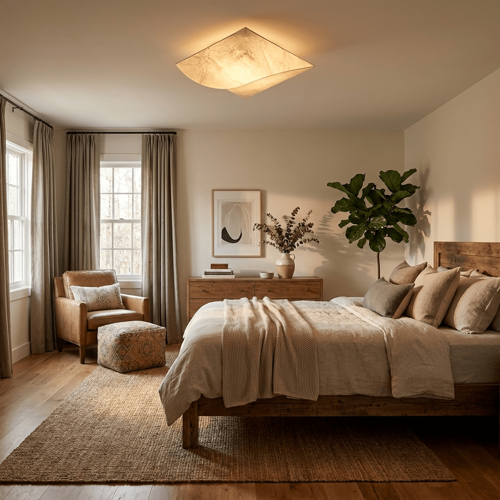 Mirelle Mulberry Silk Flush Mount