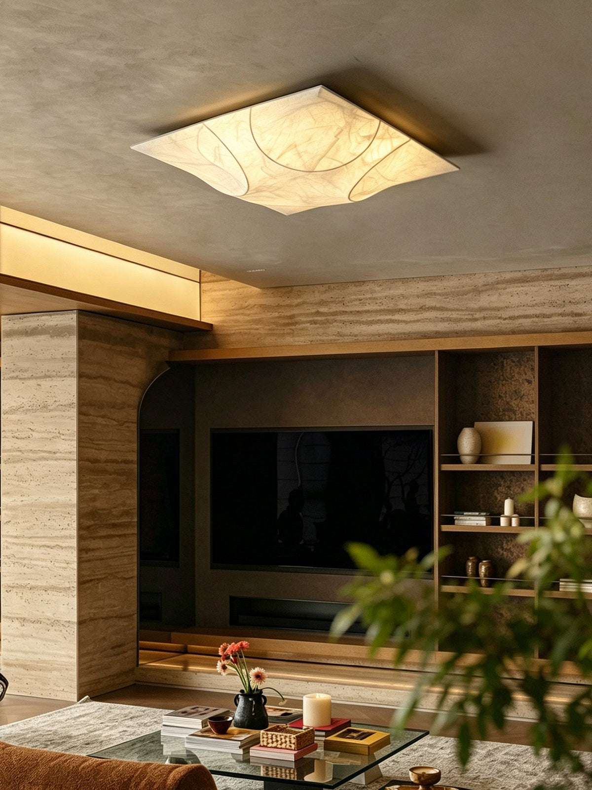 Mirelle Mulberry Silk Flush Mount