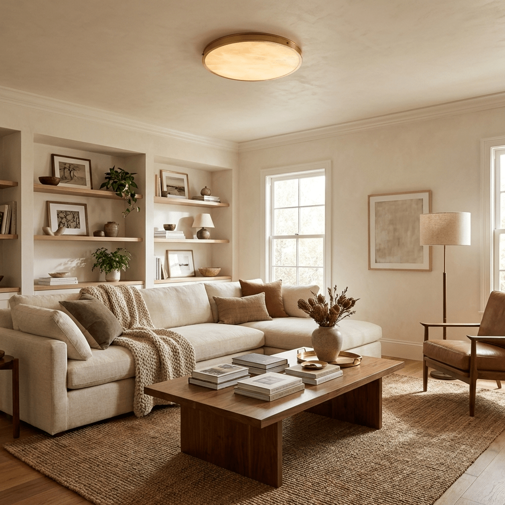 Aureon Alabaster Round Ceiling Lamp