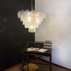 Glass Disc Iridescent Chandelier