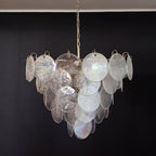 Glass Disc Iridescent Chandelier