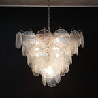 Glass Disc Iridescent Chandelier