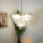 Glass Disc Iridescent Chandelier