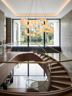 Alabaster Orb Ring Chandelier