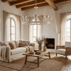 Sculptural Plaster Chalice Chandelier