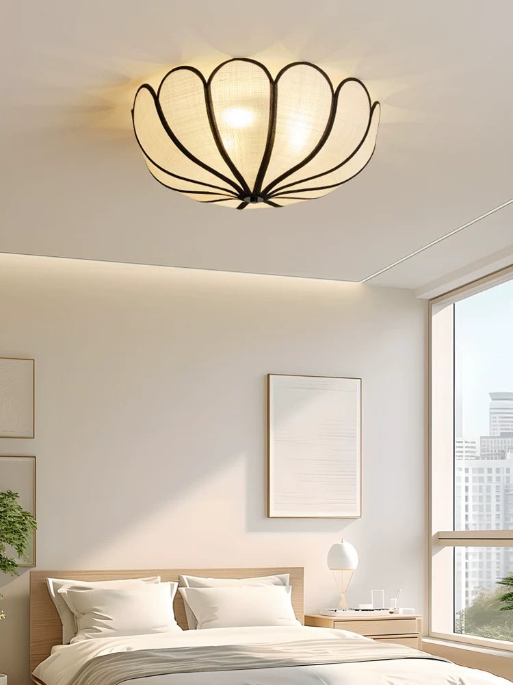 Aurelia Natural Fiber Petal Ceiling Light