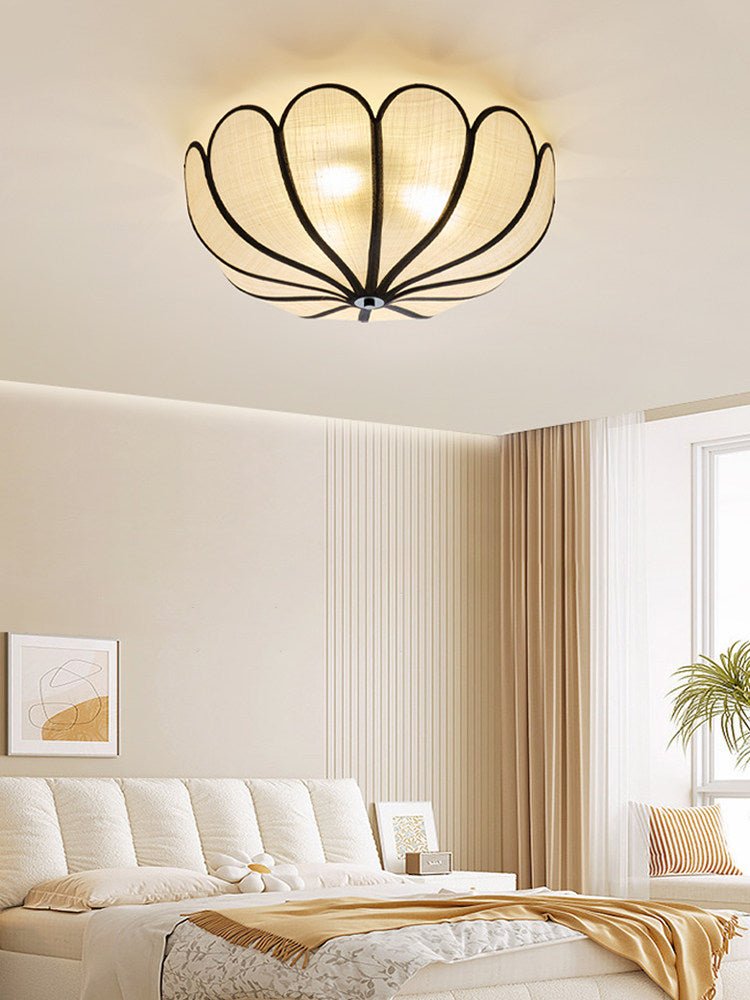 Aurelia Natural Fiber Petal Ceiling Light