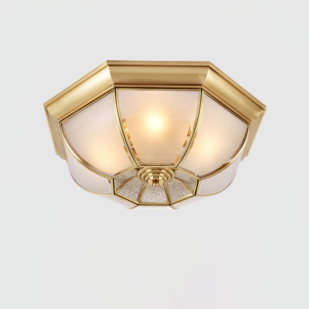 Bowl Shaped Brass Ceiling Lamp