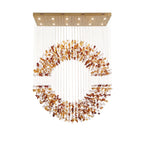 Amber Crystal Halo Chandelier